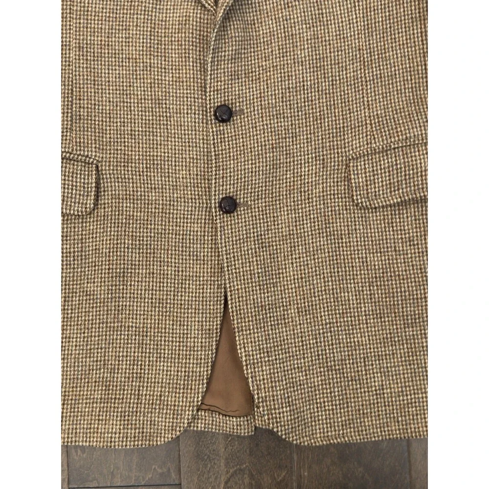 Vintage Stafford Tweed Men 100% Wool Sports Coat Suit Jacket Blazer Size 44L USA